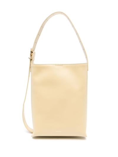 Shop Jil Sander Cannolo Tote In Brown
