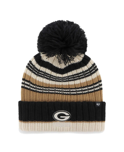 Shop 47 Brand Women's ' Natural Green Bay Packers Barista Cuffed Knit Hat With Pom