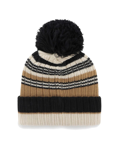 Shop 47 Brand Women's ' Natural Green Bay Packers Barista Cuffed Knit Hat With Pom