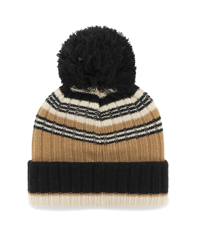 Shop 47 Brand Women's ' Natural New England Patriots Barista Cuffed Knit Hat With Pom