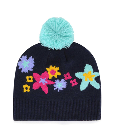 Shop 47 Brand Girls Youth ' Navy Pittsburgh Steelers Buttercup Knit Beanie With Pom