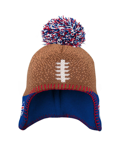 Shop Outerstuff Preschool Boys And Girls Brown Buffalo Bills Football Head Knit Hat With Pom