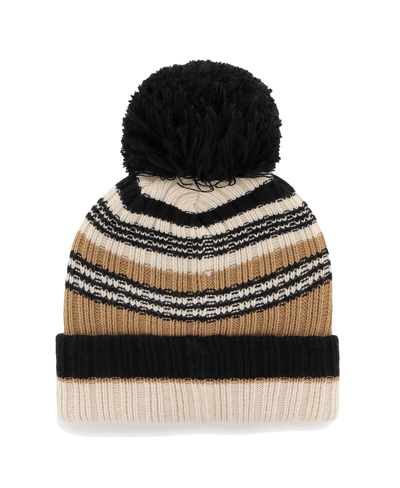 Shop 47 Brand Women's ' Natural Buffalo Bills Barista Cuffed Knit Hat With Pom