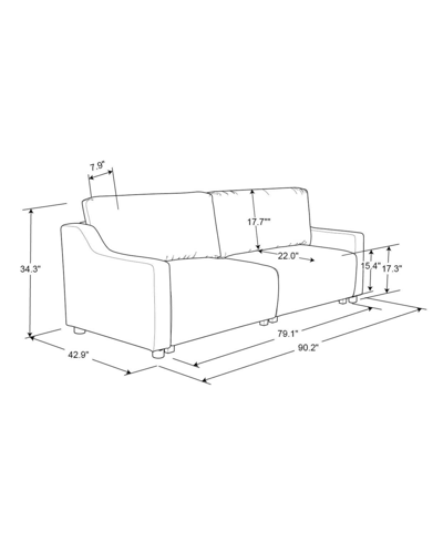 Serta Eilidh 90" Convertible Sofa In Cream