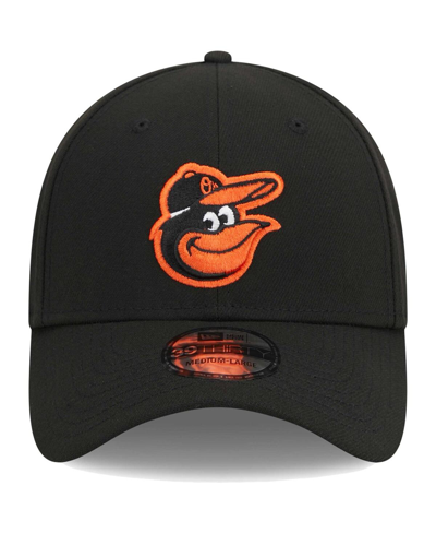 New Era Men's  Black Baltimore Orioles Logo 39thirty Flex Hat In Black