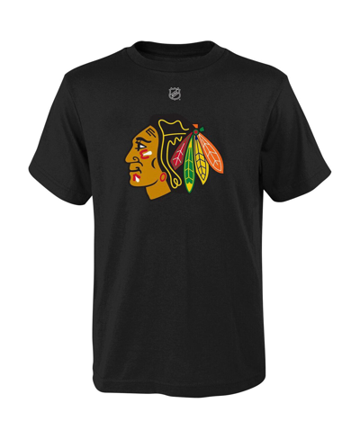 Outerstuff Big Boys Connor Bedard Black Chicago Blackhawks Player Name And Number T-shirt In Black