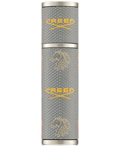 Shop Creed Leather Refillable Travel Atomizer Grey, 0.16 Oz. In No Color