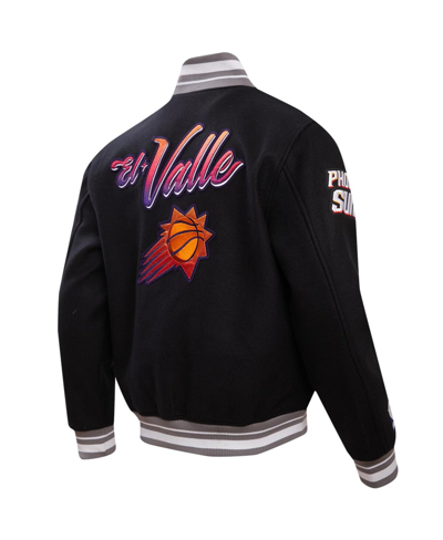 Pro Standard Men's  Black Phoenix Suns 2023/24 City Edition Full-zip Varsity Jacket In Black
