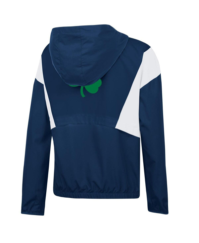 Shop Under Armour Women's  Navy, White Notre Dame Fighting Irish Game Day Full-zip Jacket In Navy,white