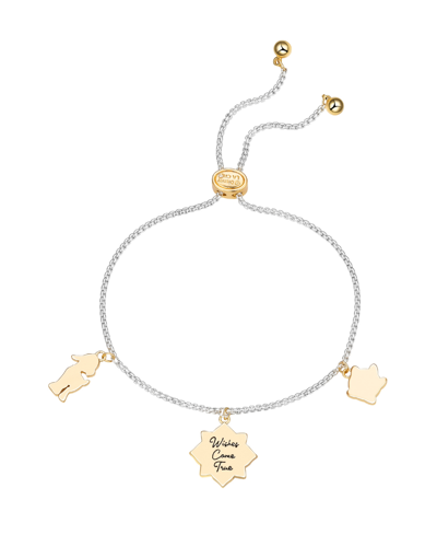 Disney Unwritten Multi Enamel Wish Star, Valentino, And Asha Bolo Bracelet In Silver