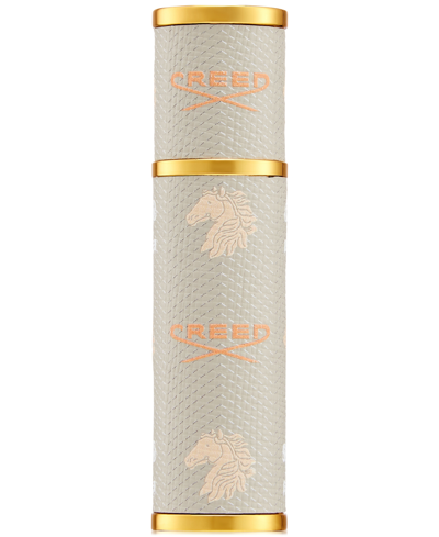 Shop Creed Leather Refillable Travel Atomizer Beige, 0.16 Oz. In No Color