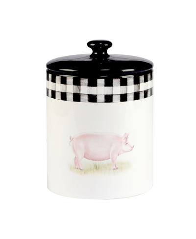 Shop Certified International On The Farm Canister Set, 3 Piece In Black,white