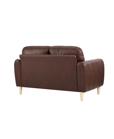 Serta Gorm 58" Faux Leather Loveseat In Brown