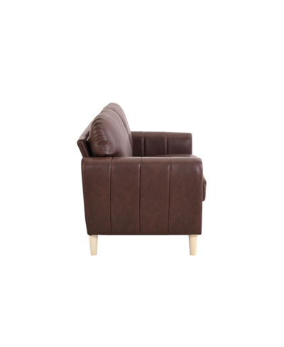 Serta Gorm 58" Faux Leather Loveseat In Brown