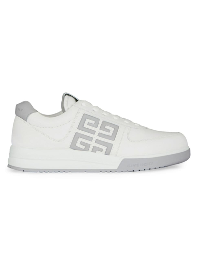 Shop Givenchy Men's G4 Low Top Sneakers In White Grey