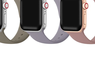The Posh Tech Pack Of 3 Silicone Watch Bands In Mocha/ Rose/ Lilac
