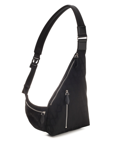 Shop Valentino Toile Iconographe One Shoulder Back Pack In Black