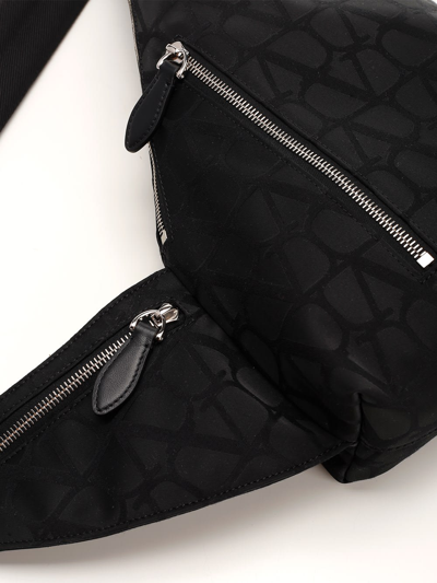 Shop Valentino Toile Iconographe One Shoulder Back Pack In Black