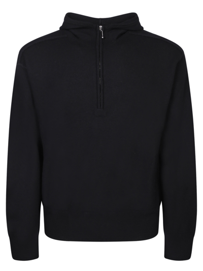 Shop Burberry Half-zip Black Sweatshirt