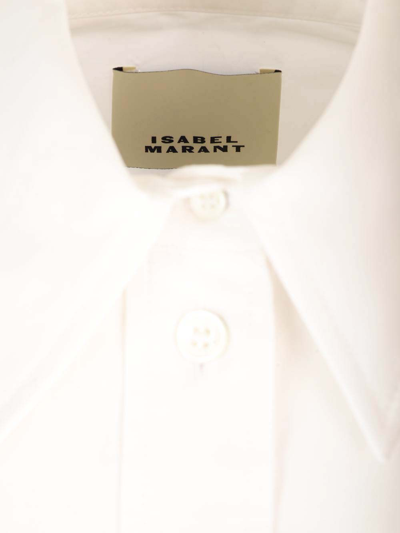 Shop Isabel Marant Cylvany Boyfriend Shirt In White