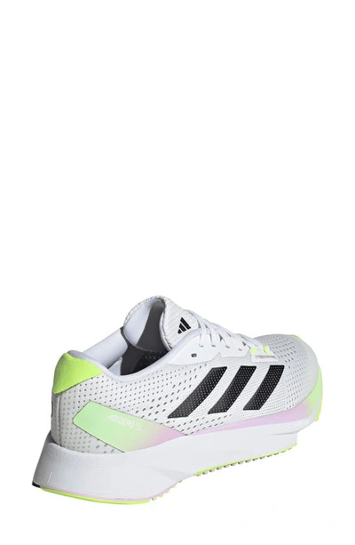 Shop Adidas Originals Adizero Sl Running Shoe In White/ Black/ Bliss Lilac