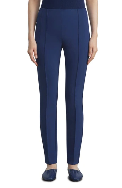 Shop Lafayette 148 Gramercy Acclaimed Stretch Pants In Midnight Blue