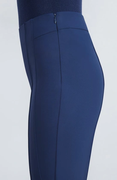 Lafayette 148 Gramercy Acclaimed-stretch Pants In Midnight Blue