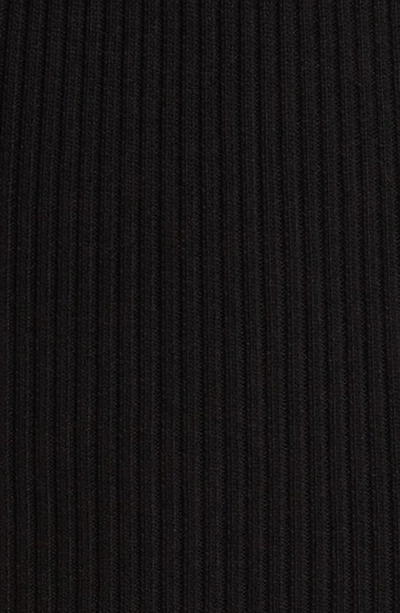 Shop Moon River Long Sleeve Mixed Media Midi Sweater Shirtdress In Black