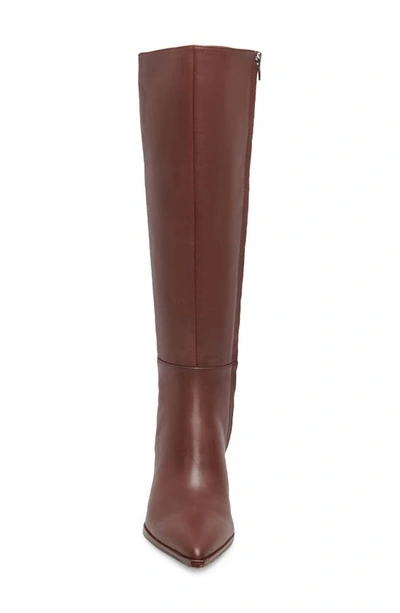 Shop Dolce Vita Auggie Pointed Toe Knee High Boot In Chocolate Dritan Leather