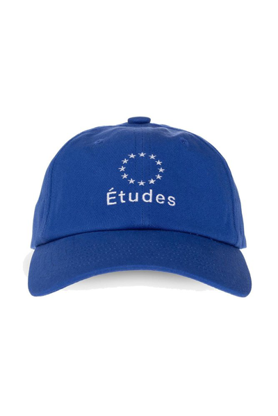 Shop Etudes Studio Etudes Logo Embroidered Curved Peak Cap In Blue