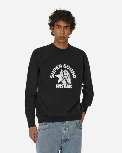 Shop Hysteric Glamour Super Sound Crewneck Sweatshirt In Black