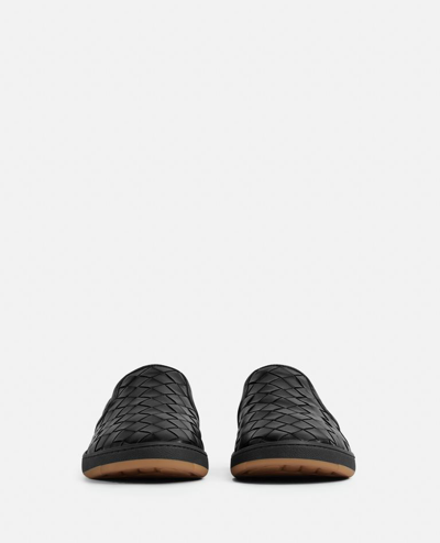 Bottega Veneta Sawyer Leather Sneakers In Black