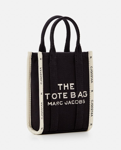 Shop Marc Jacobs The Phone Jacquard Tote Bag In Black