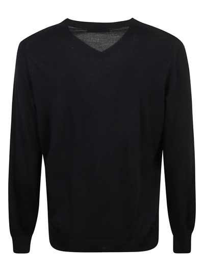 Brunello Cucinelli V-neck Sweater In Blu