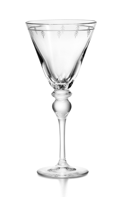 Shop Tiffany & Co Crest Crystal Red Wine Glass In White