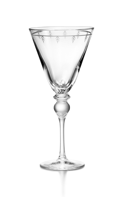 Shop Tiffany & Co Crest Crystal White Wine Glass