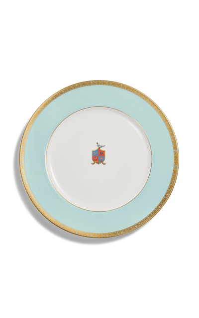 Shop Tiffany & Co Crest Bone China Dinner Plate In Blue
