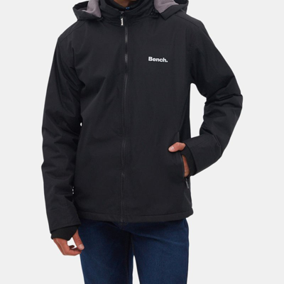Shop Bench Dna Mens Hawn Double-faced Ripstop Hooded Jacket In Black