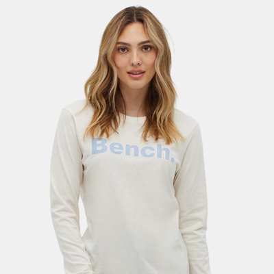 Shop Bench Dna Womens Jewelle Long Sleeve Logo Tee In White