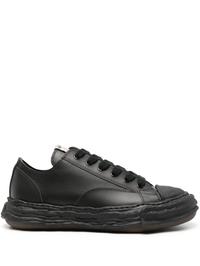 Shop Miharayasuhiro Black Peterson 23 Original Sole Leather Sneakers