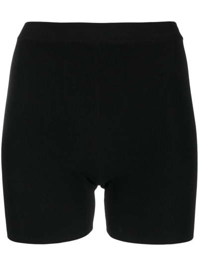 Shop Matteau Rib Knit Bike Shorts - Women's - Fsc Viscose/spandex/elastane/nylon In Black