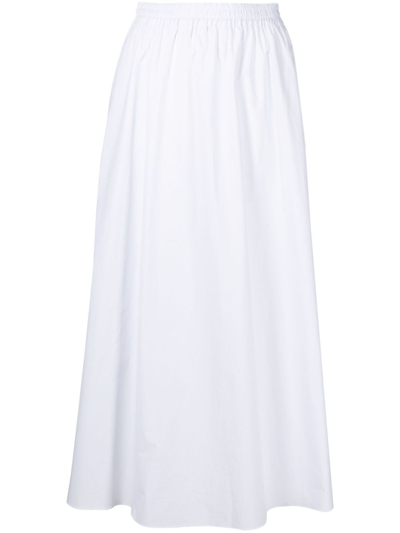 Shop Matteau White Cotton Maxi Skirt