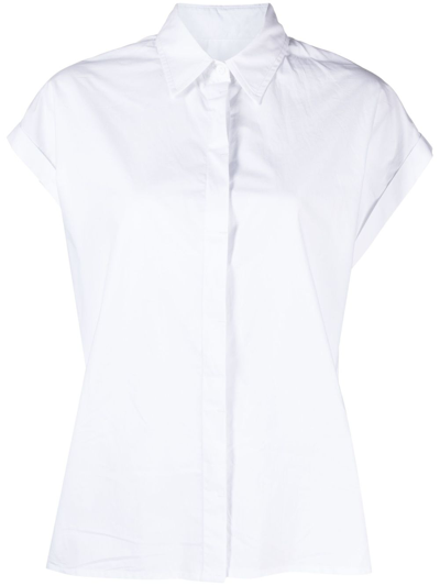 Shop Matteau White Cap Sleeve Cotton Shirt