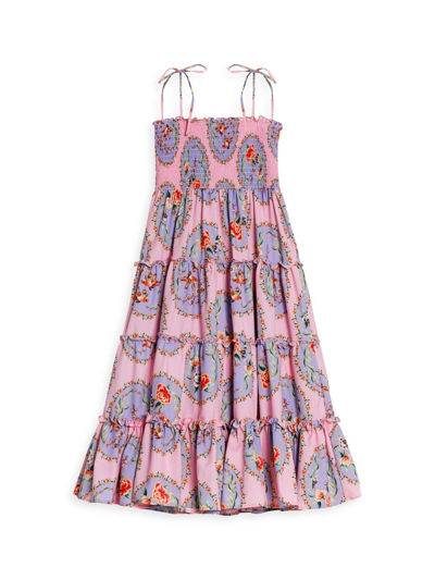 Shop Agua Bendita Little Girl's & Girl's Diving Into Dreams Malika Korin Dress In Neutral