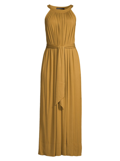 Shop Lenny Niemeyer Swim Women's Destinos Gathered Maxi Dress In Amber