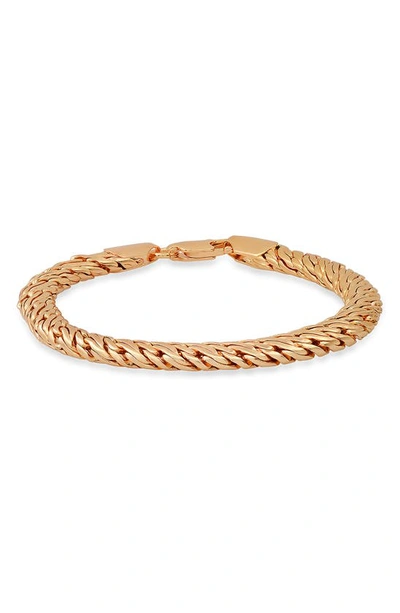 Shop Hmy Jewelry Wheat Chain Bracelet In Yellow