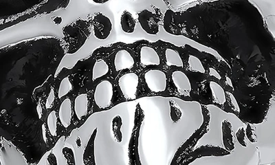 Hmy Jewelry Skull Ring In Metallic Silver