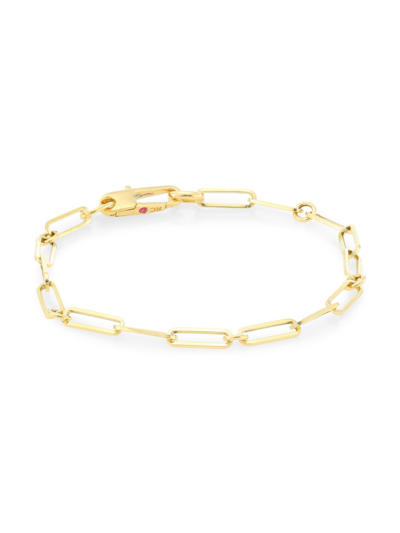 Shop Roberto Coin Women's 18k Yellow Gold Paperclip Chain Bracelet