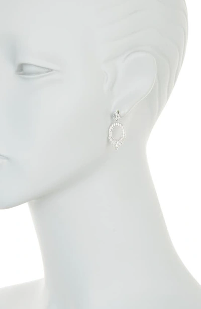 Shop Nordstrom Rack Cz Ring Drop Earrings In Clear- Silver
