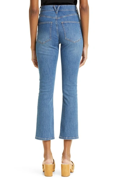 Shop Veronica Beard Carly High Waist Crop Kick Flare Jeans In Siera